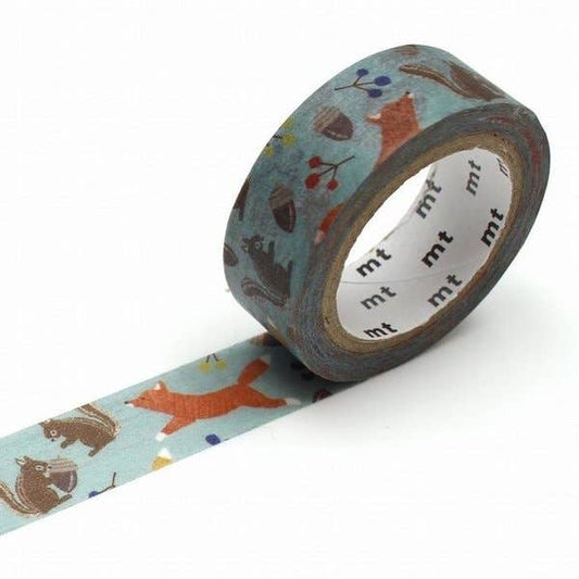 Fox And Squirrel Embroidery - Washi Tape