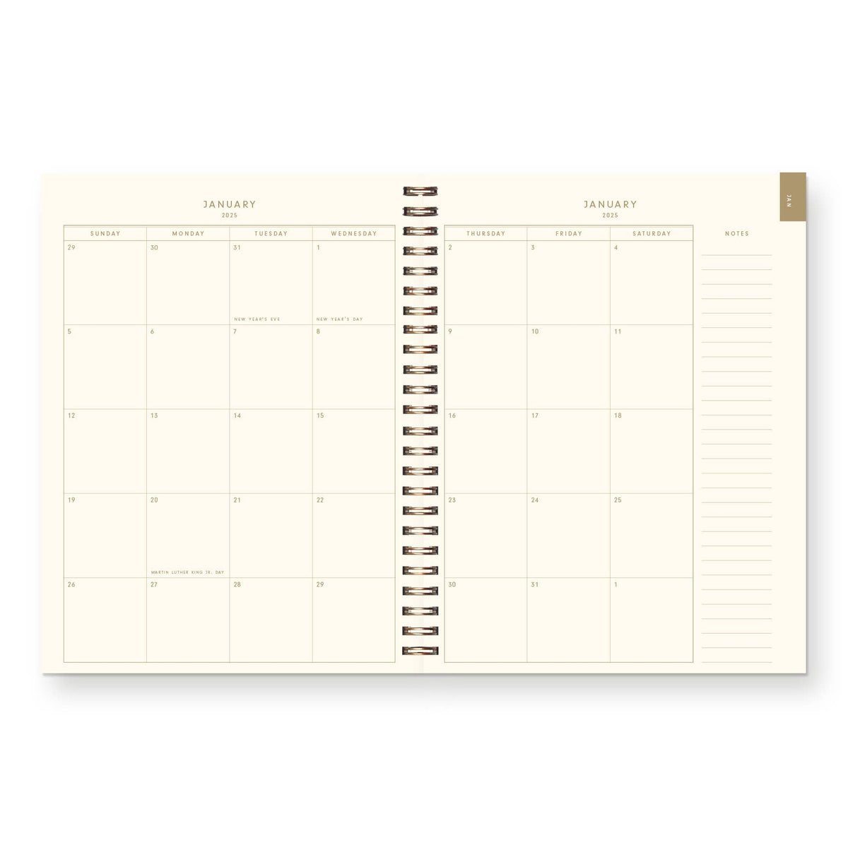 2027 Signature Linen Dated Planner : Calendar Year: Sapphire Linen Cover | Gold Foil