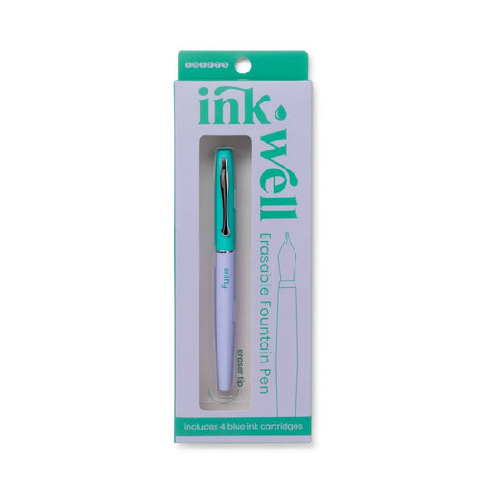 SNIFTY - INK WELL ERASABLE FOUNTAIN PEN - PERIWINKLE/KELLY GREEN