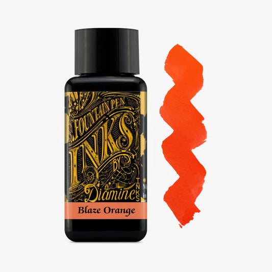 Blaze Orange - Diamine Bottle Ink - 30mL
