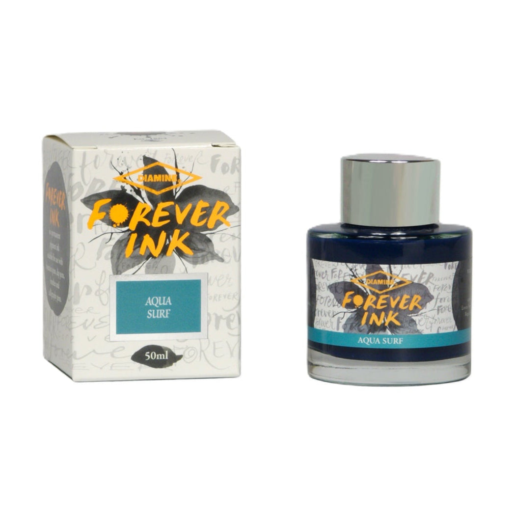 Bottle and box of Forever Ink on a white background