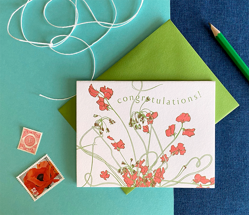 Twist Bouquet - Congrats Card