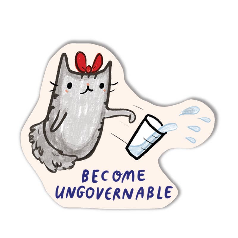 Become Ungovernable Jerky Cat - Sticker