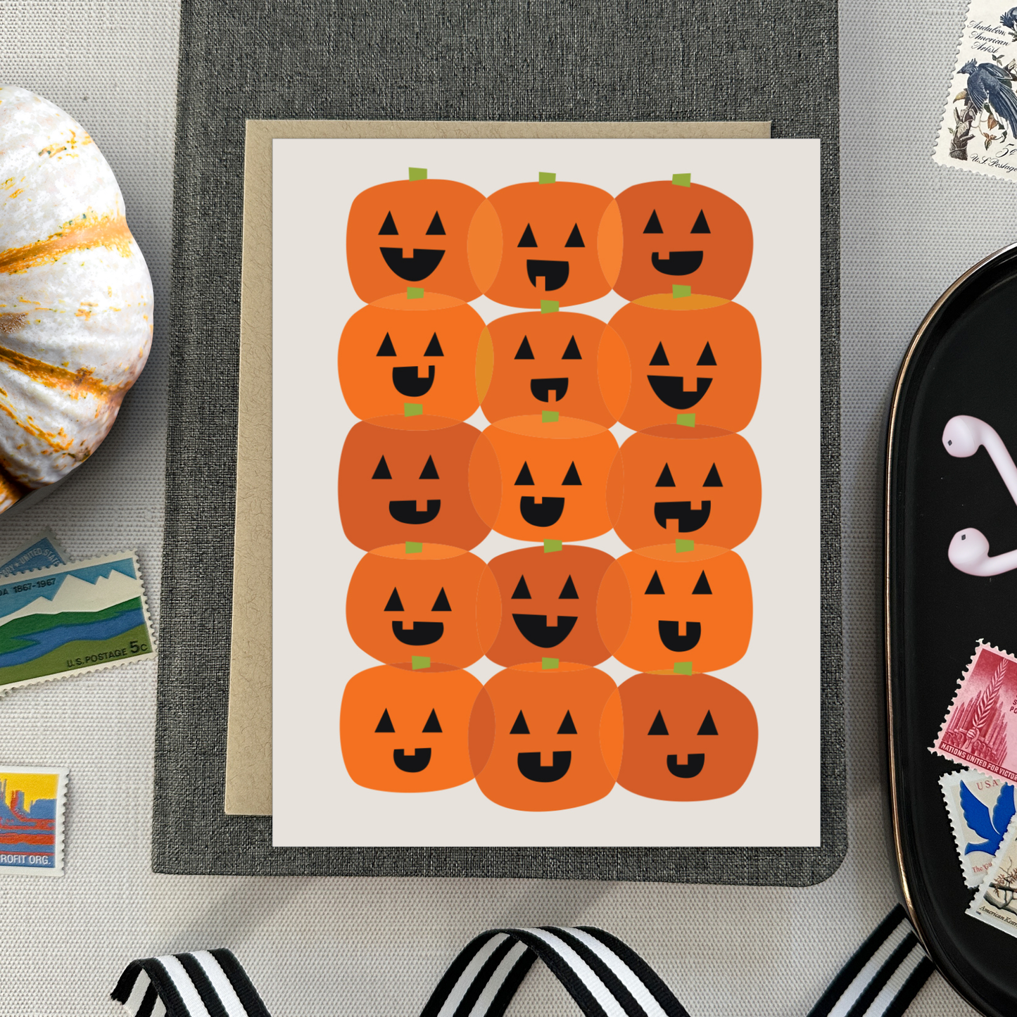 Barone and Co. - Modern Pumpkins Halloween Card