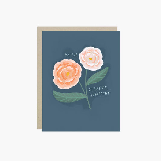 Barone and Co. - Peach Flowers Sympathy Card