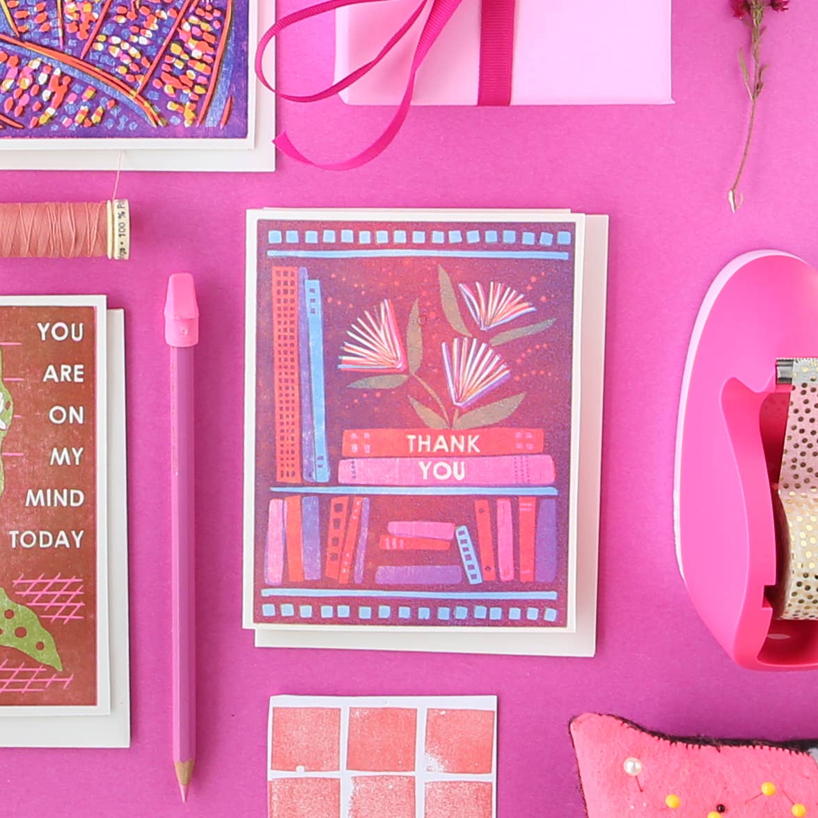 Heartell Press - Thank You (Book Flowers) Card