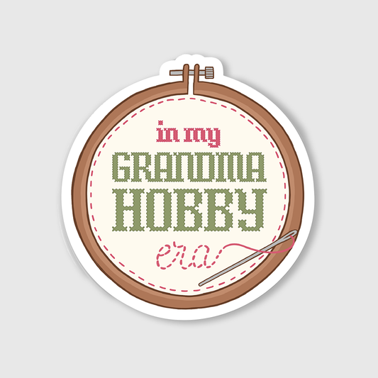 In My Grandma Hobby Era Sticker