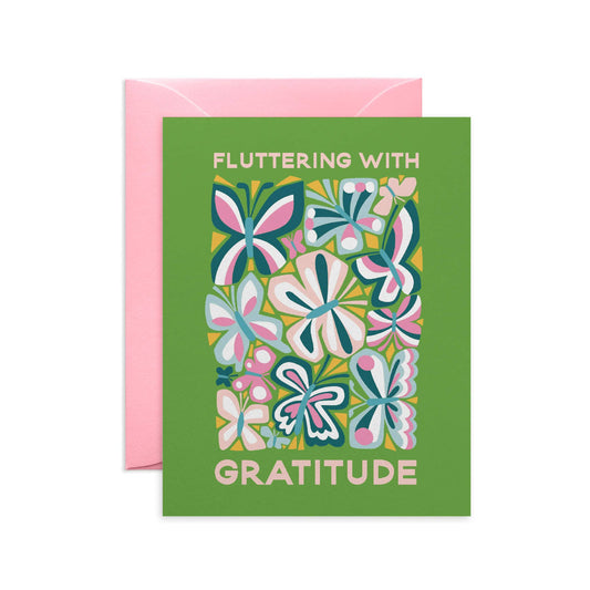 O.O.M.F Creative - Cut Paper Butterflies Thank You Card