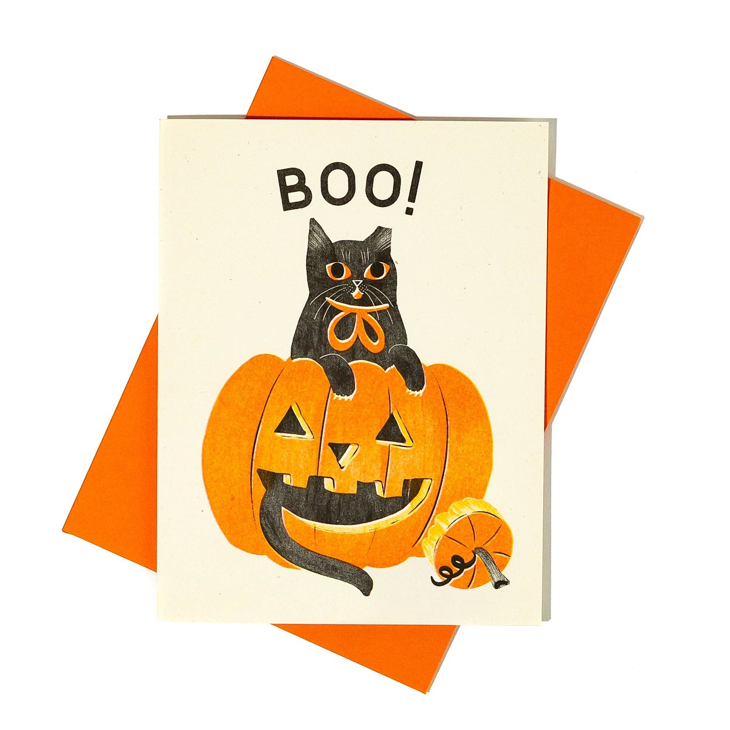 Bromstad Printing Co. - Boo! - Risograph Halloween Card