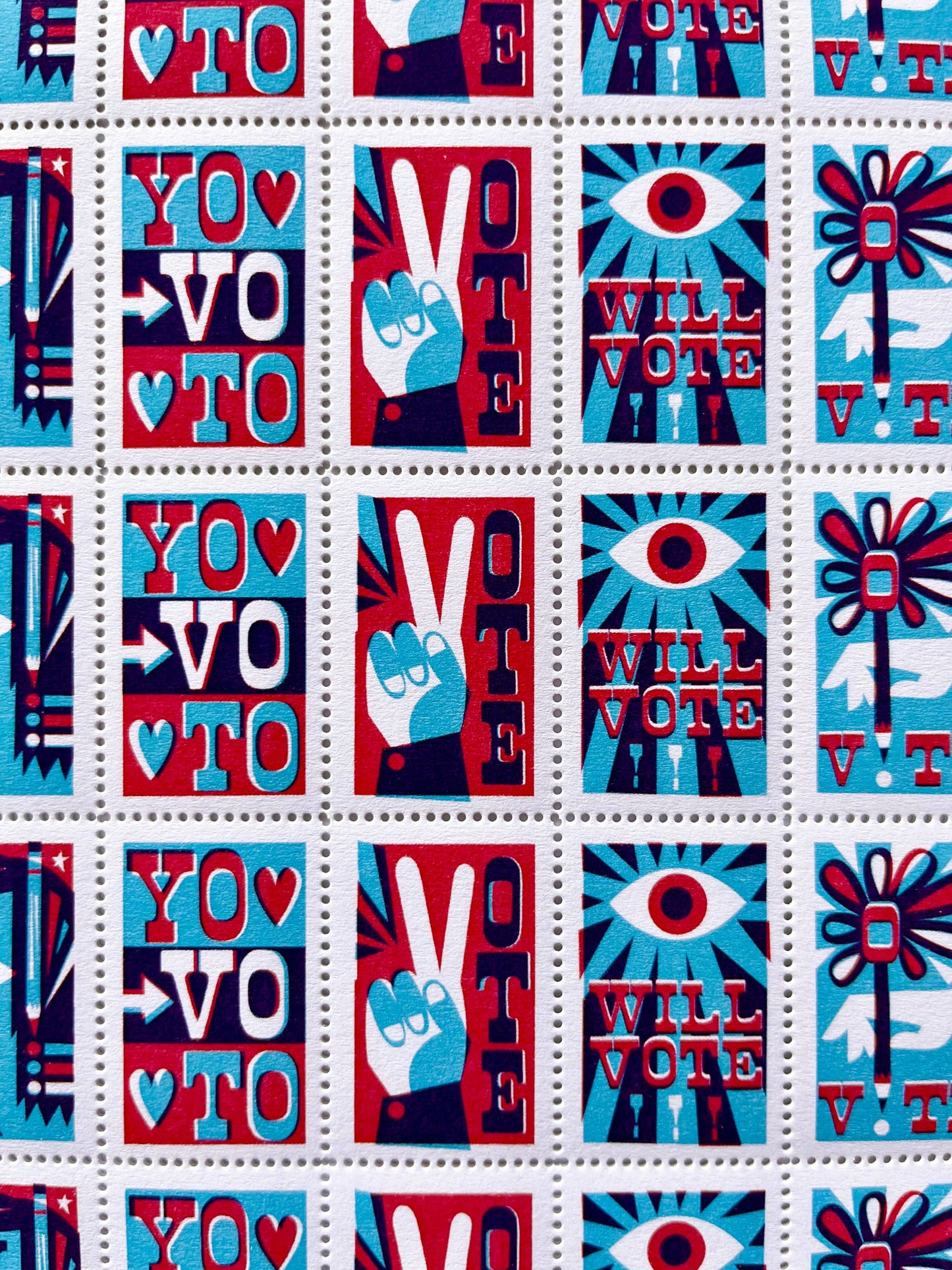 VoteVoteVote - Lick & Stick Stamps