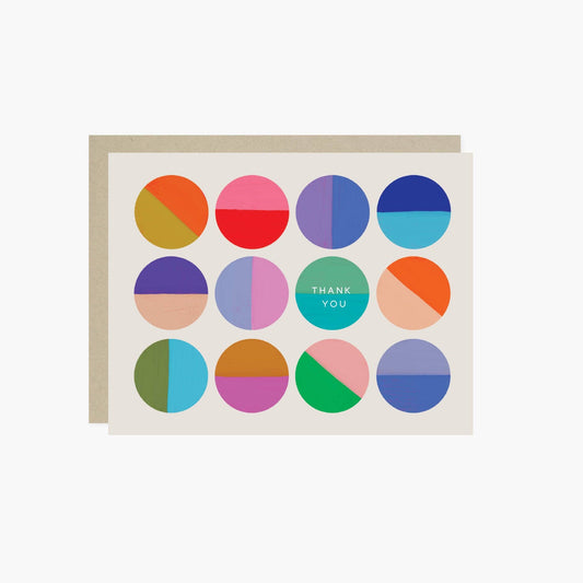 Barone and Co. - Colorful Circles Thank You Card