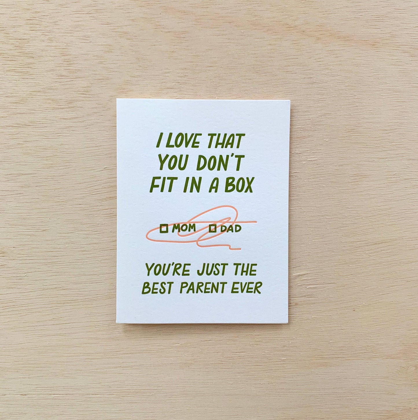 Don't Fit in a Box - Parent Greeting Card