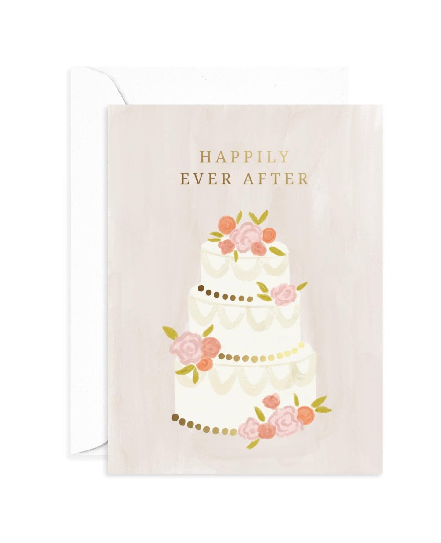 Wedding Cake - Happily Ever After - Engagement Greeting Card