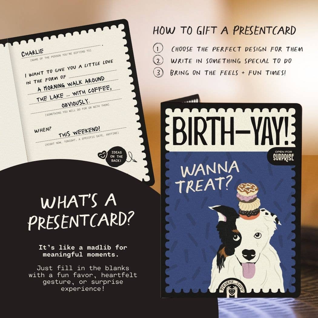 PresentCard™ | Wanna Treat - Playful Dog Lover Card