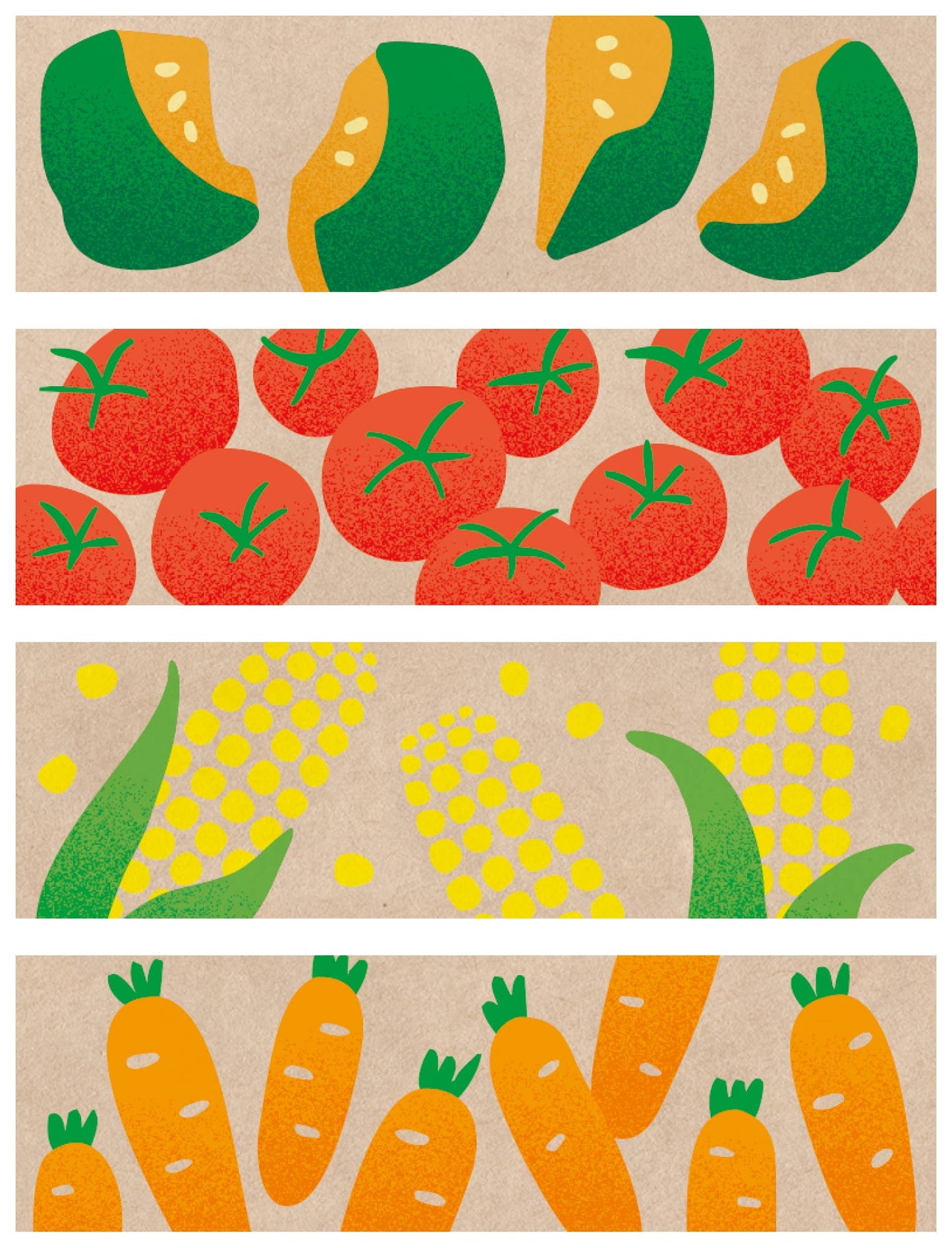 Vegetables - Portable Washi Decorative Tape