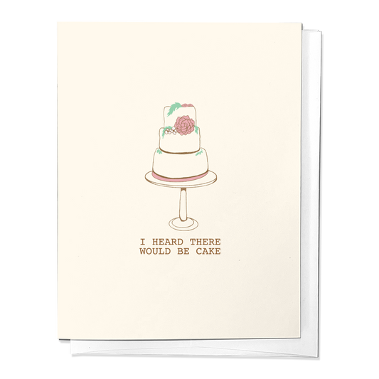 I Heard There Was Cake Congratulations Wedding Greeting Card