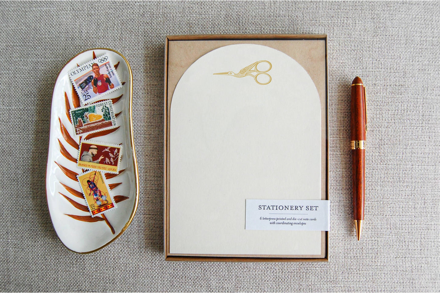 Stork Scissors - Stationery Set of 6