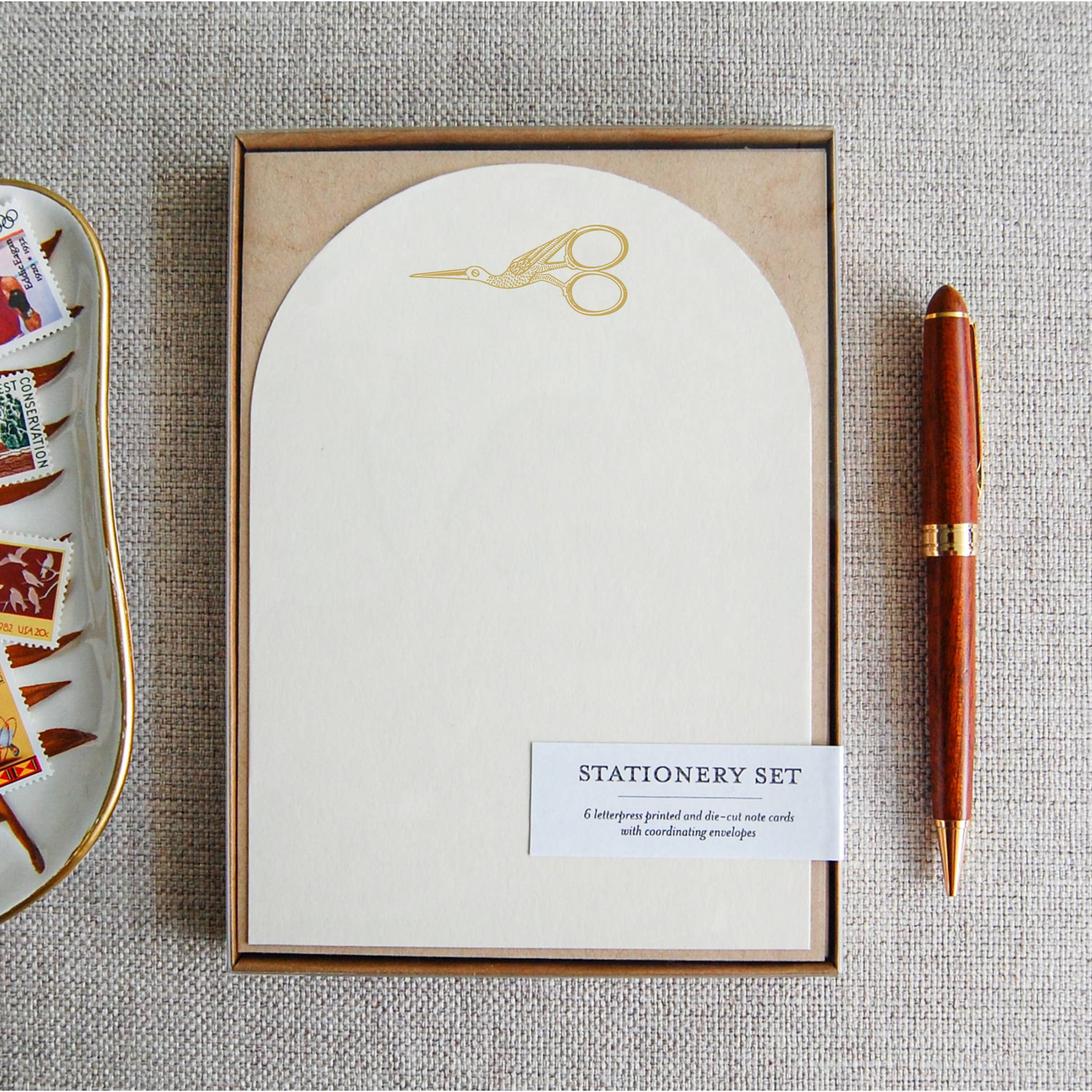 Stork Scissors - Stationery Set of 6