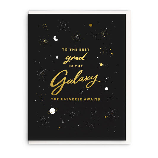 Dahlia Press - Galaxy Grad - Foil Graduation Card