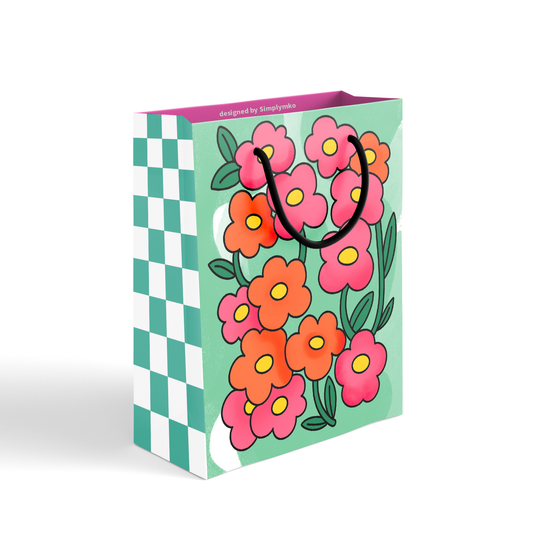 SimplyMKO - Flower Check Gift Bag