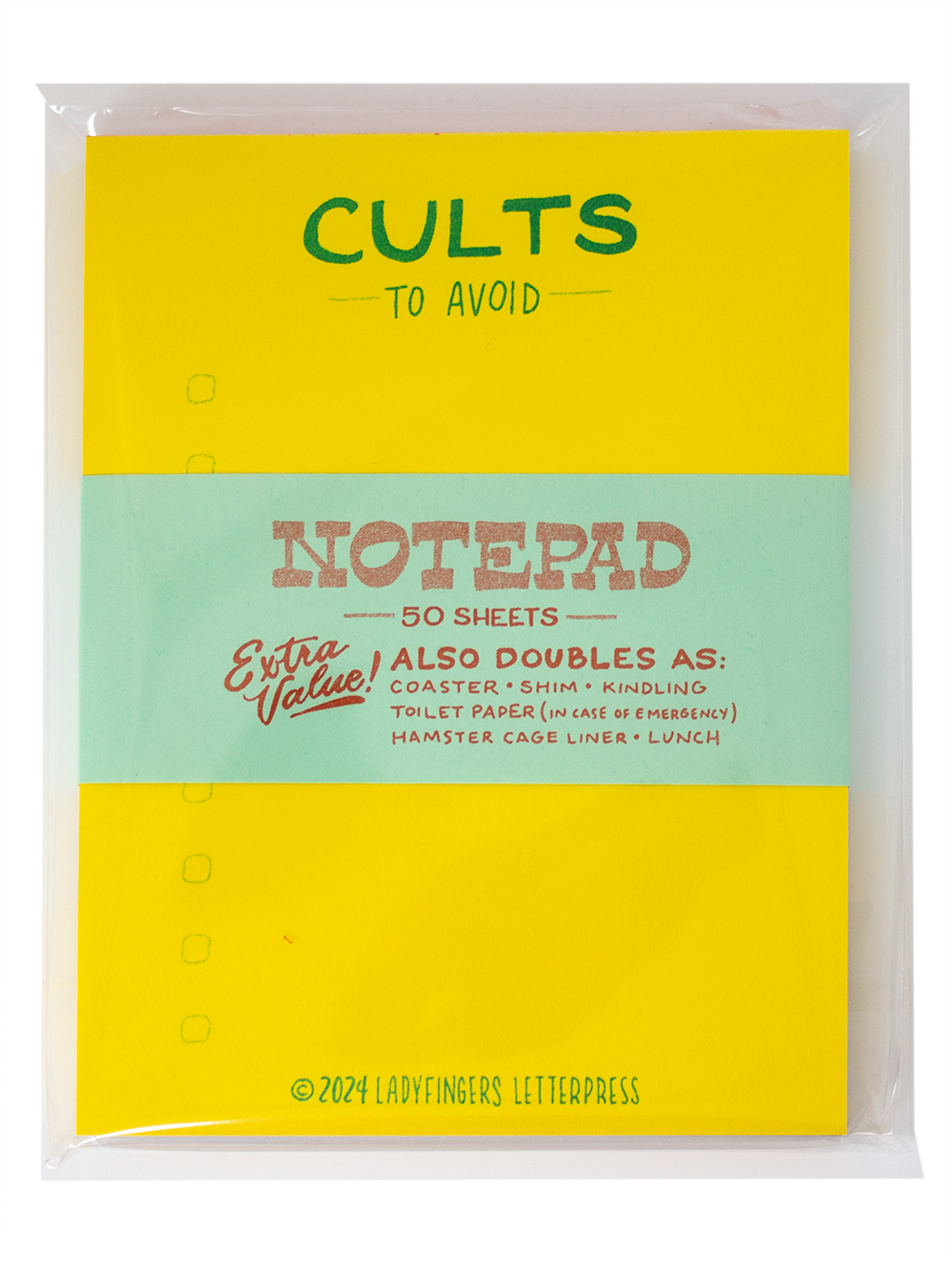 Cults to Avoid - Risograph Notepad
