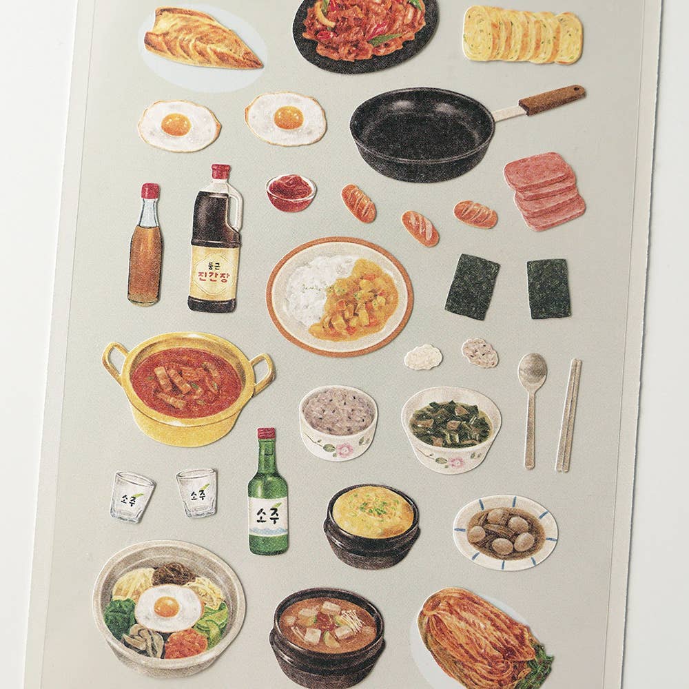 Homemade Korean Food - Sticker Sheet