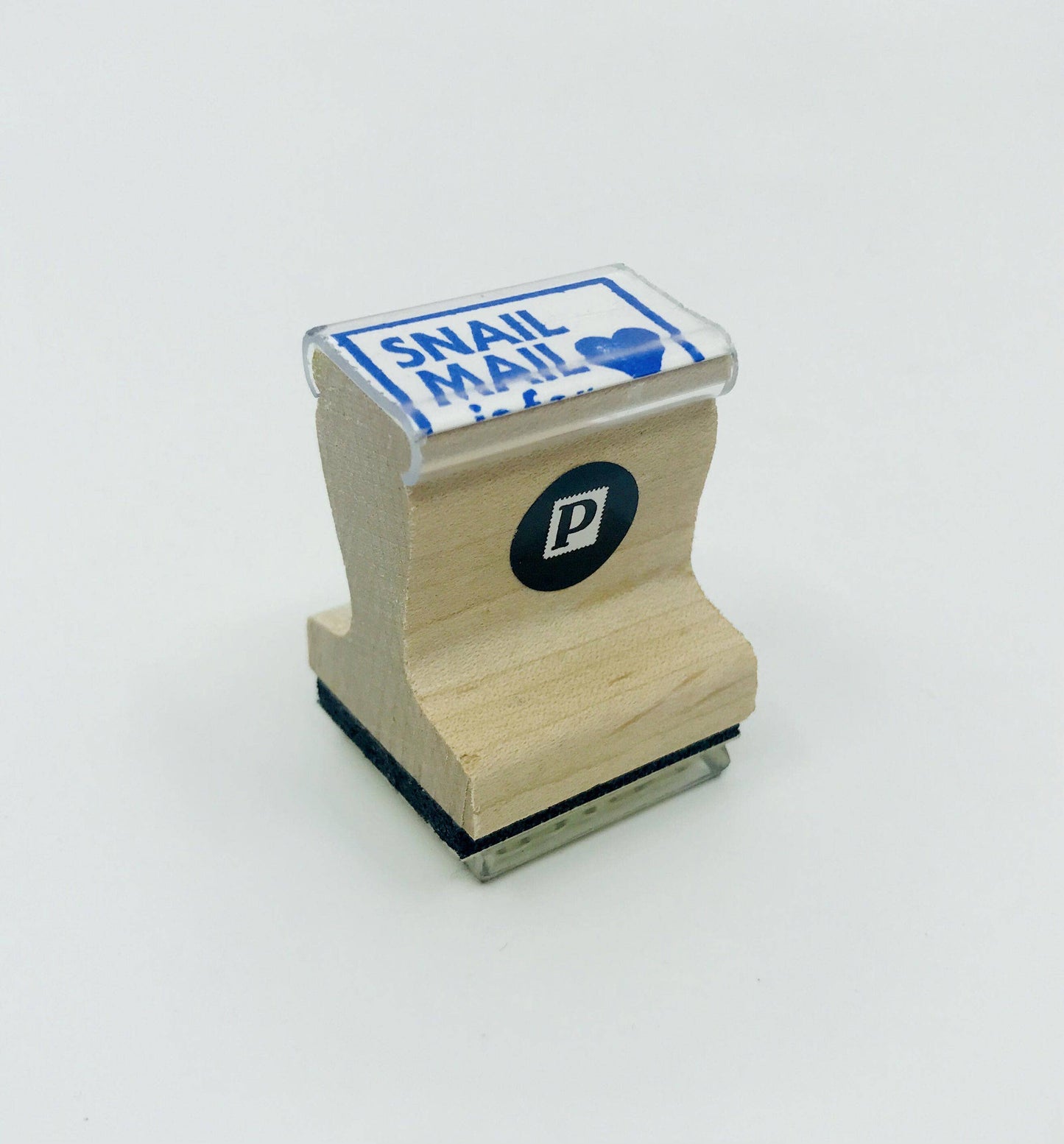 Snail Mail is for Lovers - Wooden Handle Rubber Stamp