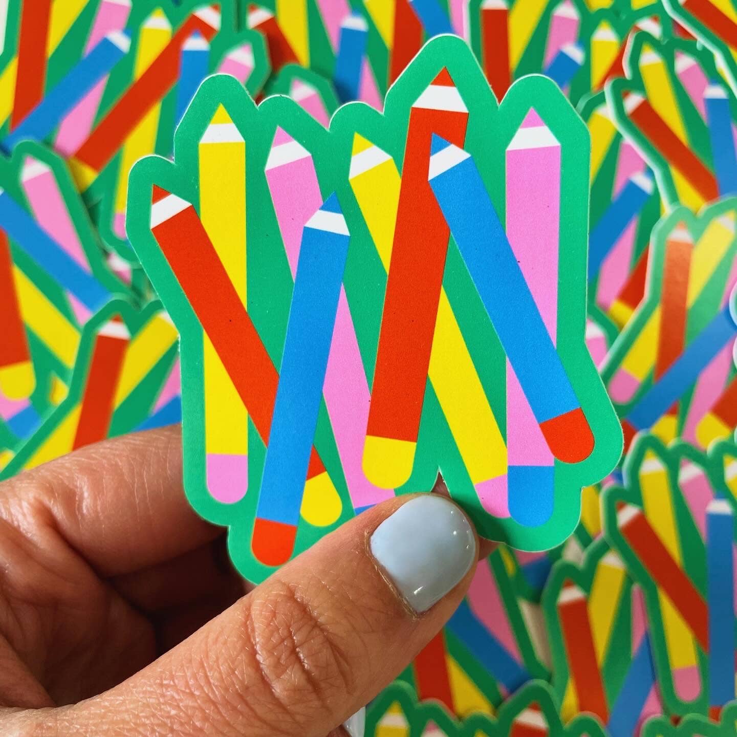 Chunky Pencils - Die Cut Sticker