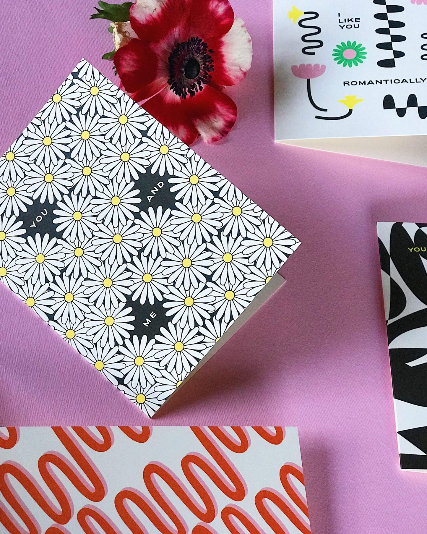 Daisy Love You and Me - Love or Anniversary Card