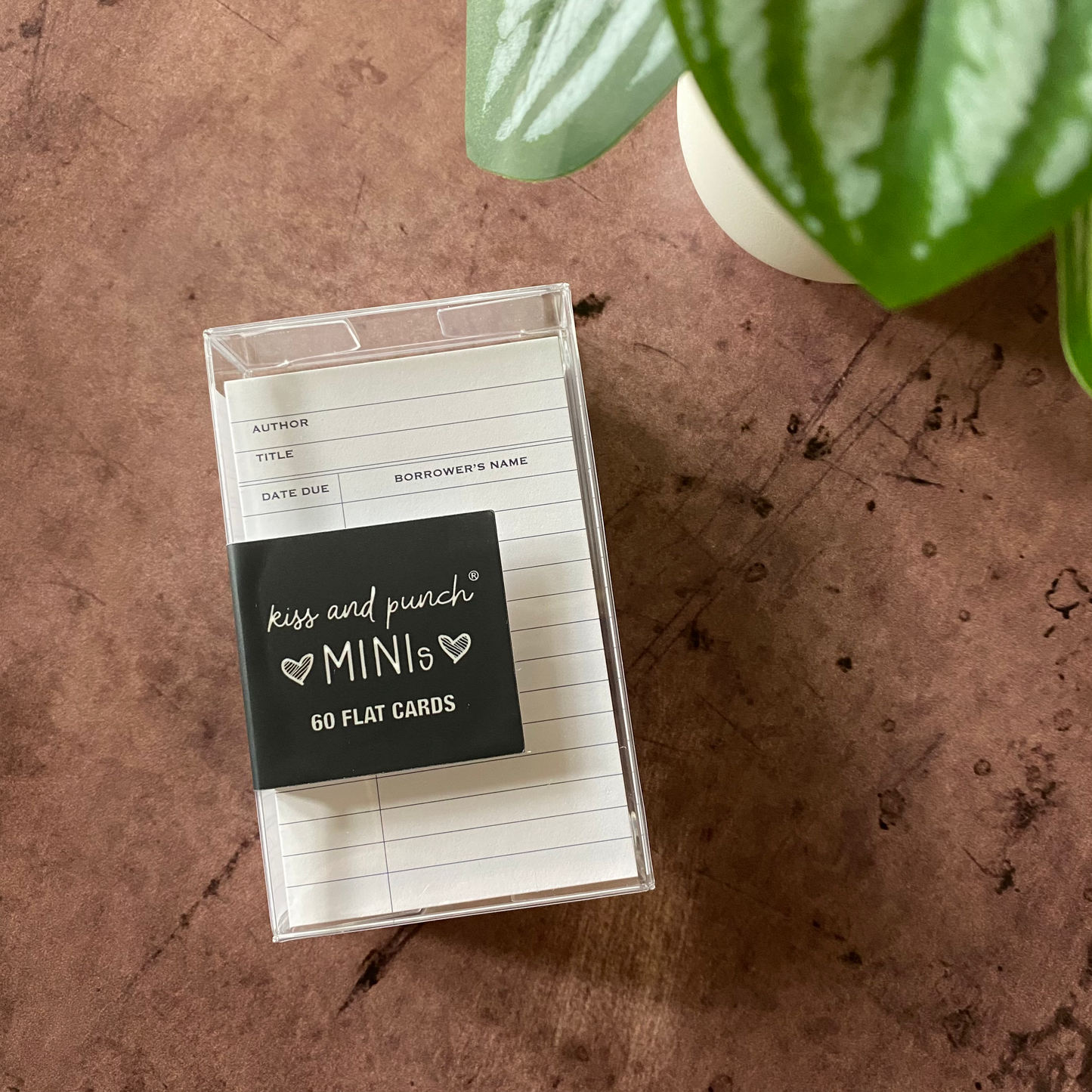 White Library Card - Mini Notecard Set of 60