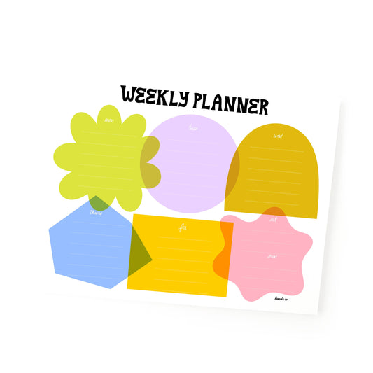 KANDS.CO - Fun With Shapes Weekly Notepad