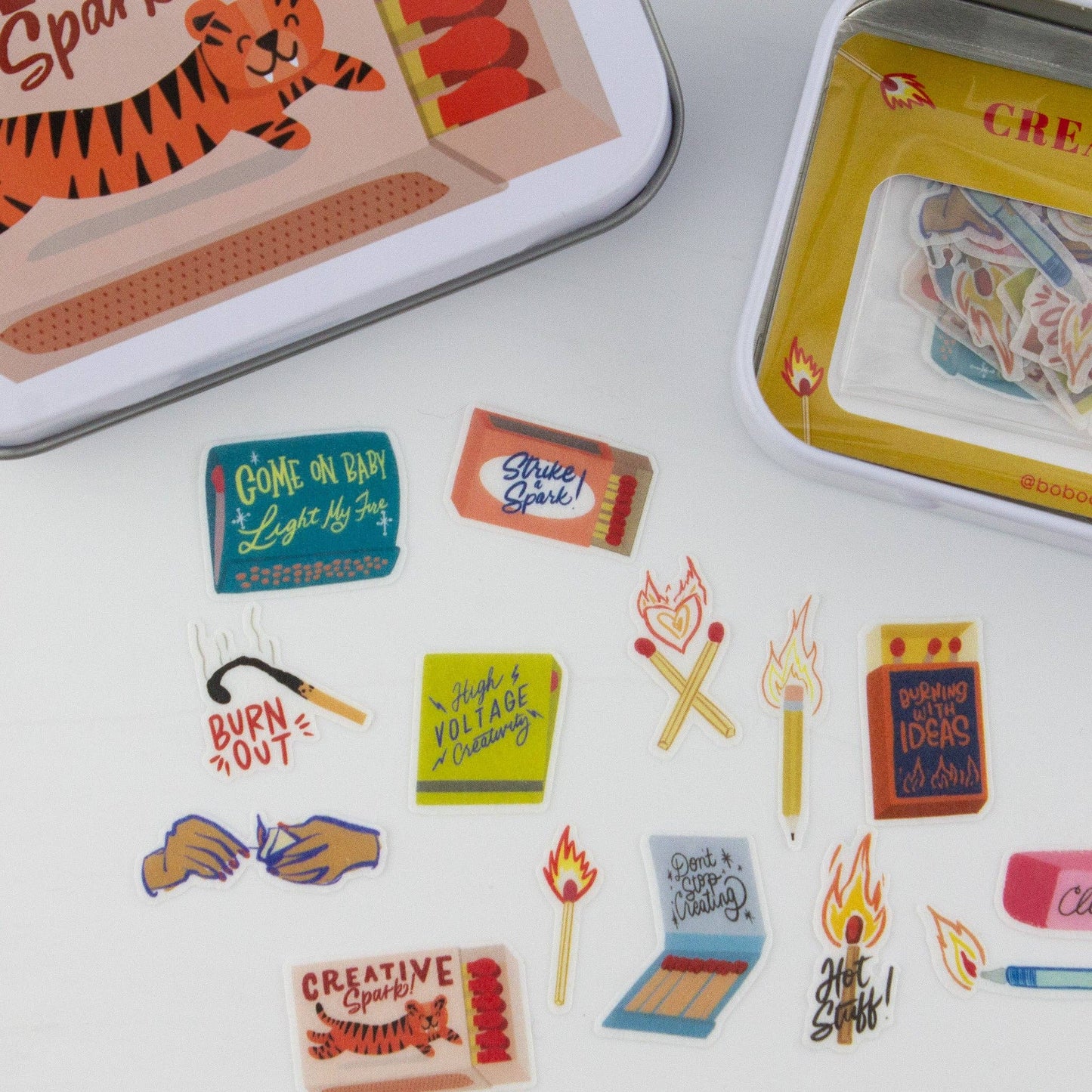 Creative Spark Matches - Washi Flake and Trinket Tin