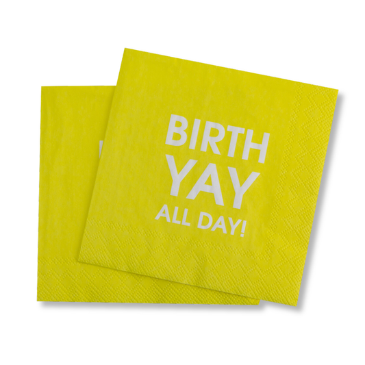 Chez Gagné - BirthYay All Day -  Yellow Cocktail Napkins