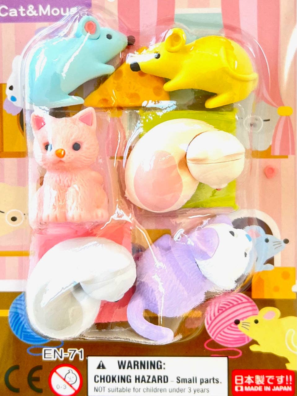 Cat & Mouse Eraser Card