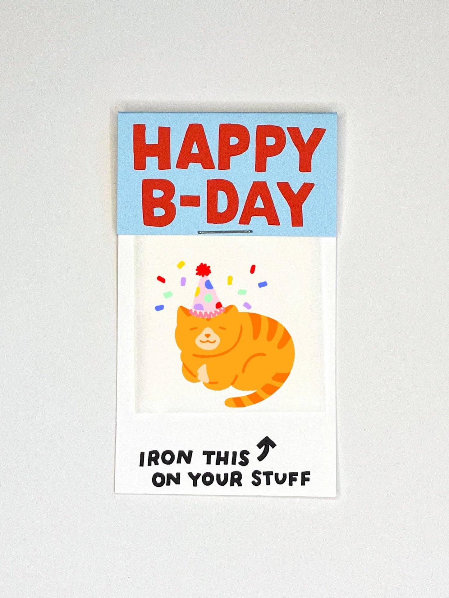 Cat L'il Something - Happy Birthday Card - Iron-On Art