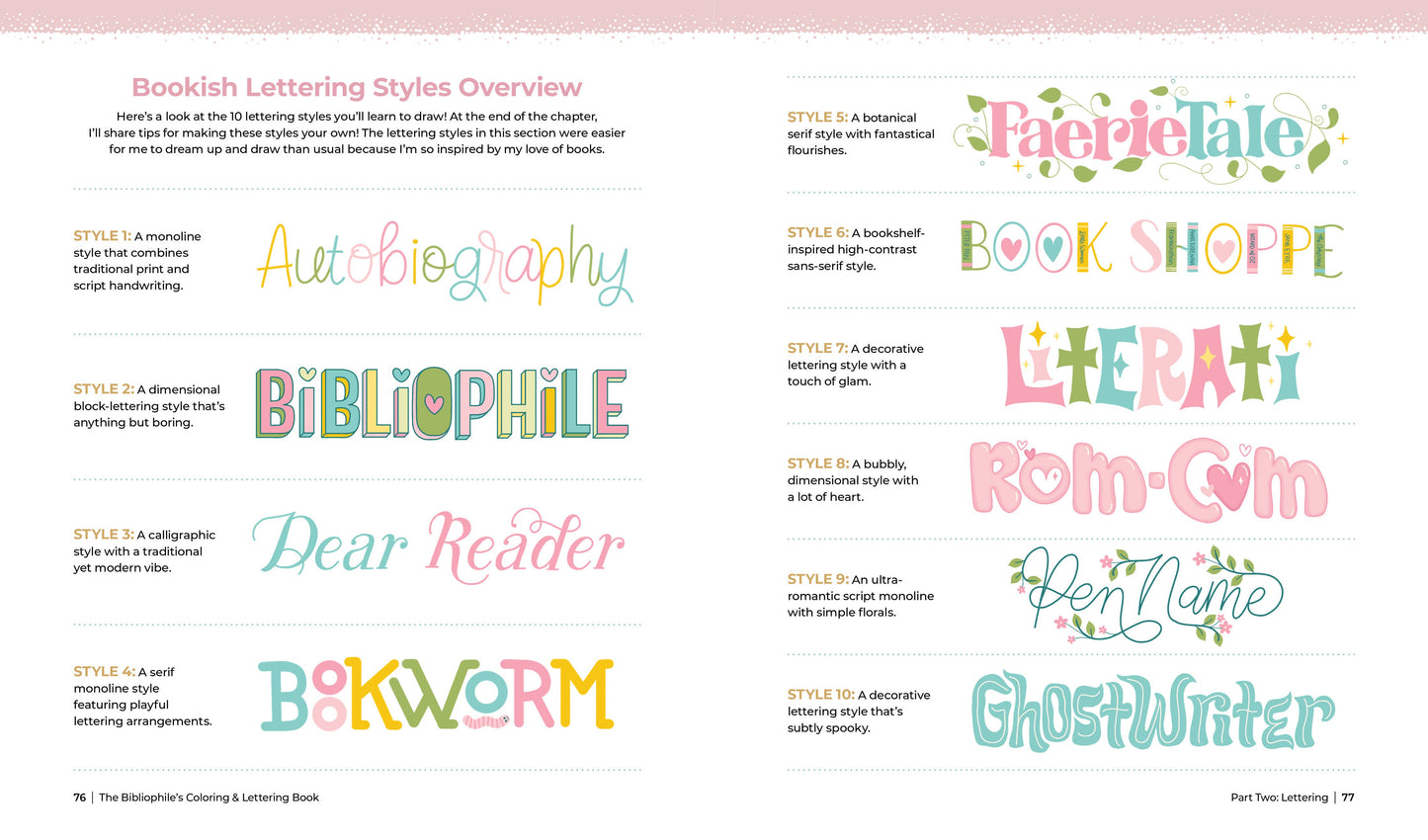 The Bibliophile's Coloring and Lettering Book