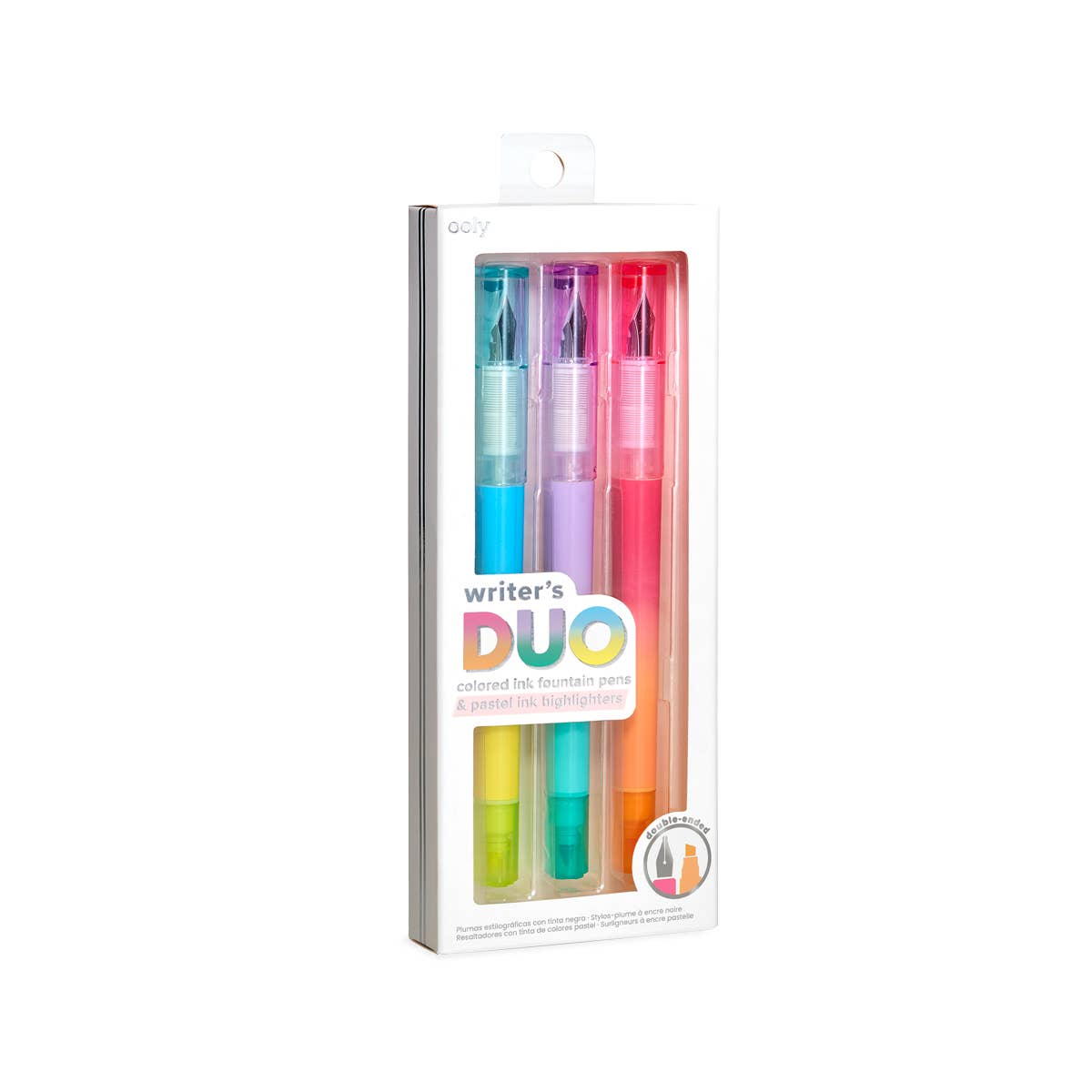Writer's Duo - Double-Ended Fountain Pens & Highlighters - Set of 3