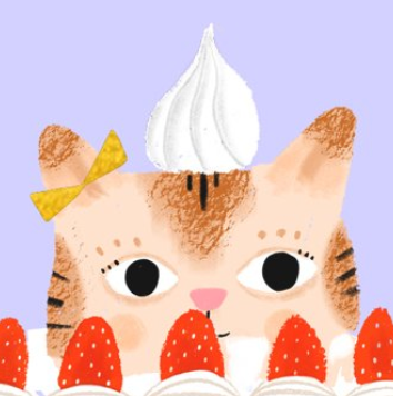 Carolyn Suzuki - KITTY CAKE - Birthday Card