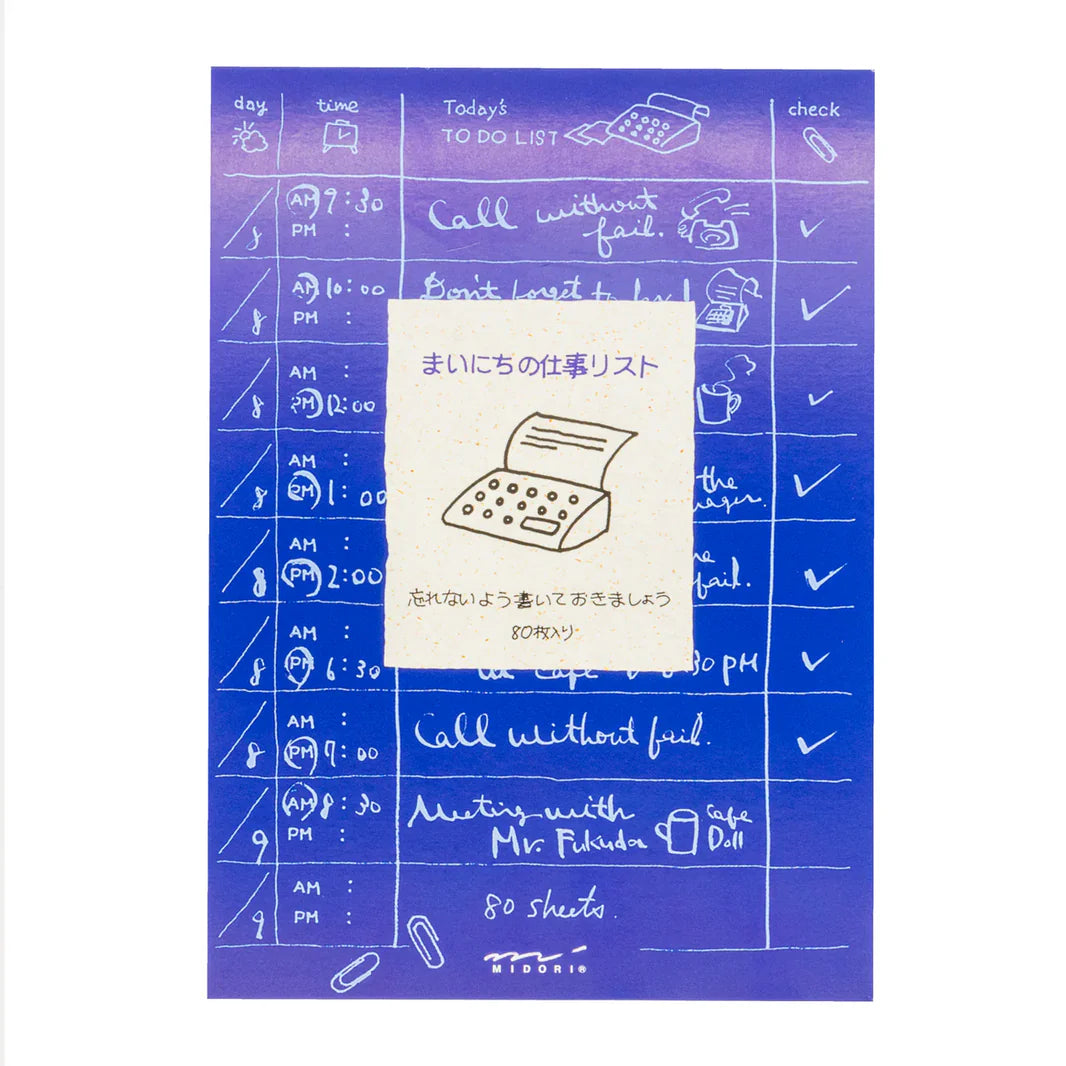 To Do List Memo Pad - Blue