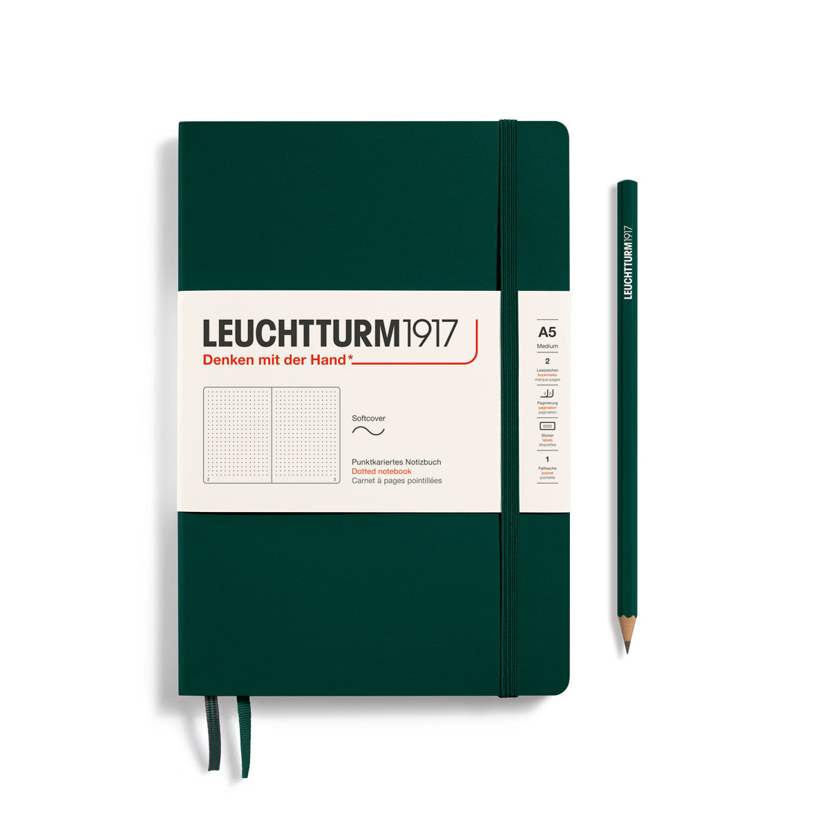 leuchtturm - FOREST GREEN SOFTCOVER medium