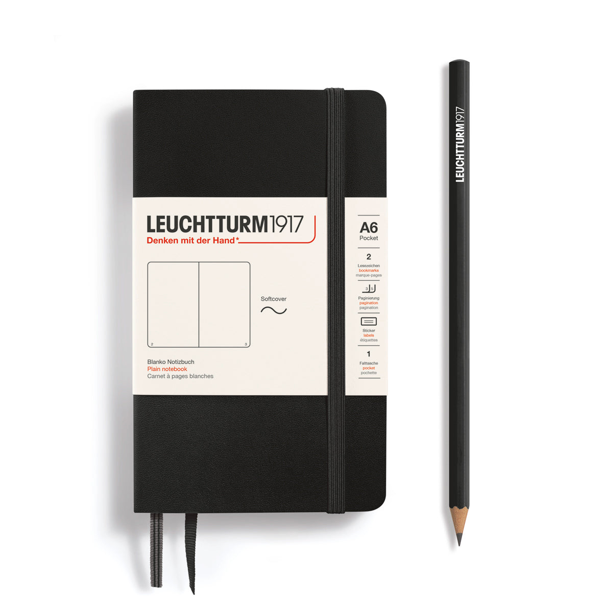leuchtturm - BLACK SOFTCOVER - A6 Pocket Size