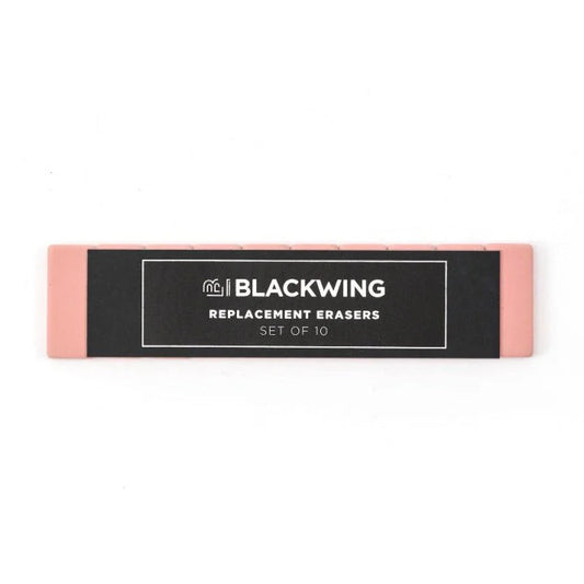 Blackwing replacement erasers set on a white background