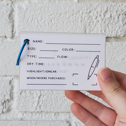 Pen Swatch Cards - Set of 20 - Chirps & Cheers Studio