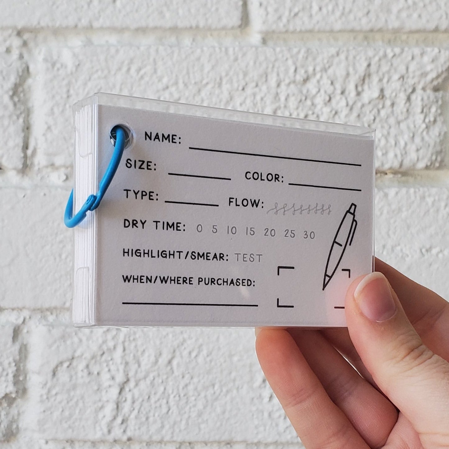 Pen Swatch Cards - Set of 20 - Chirps & Cheers Studio