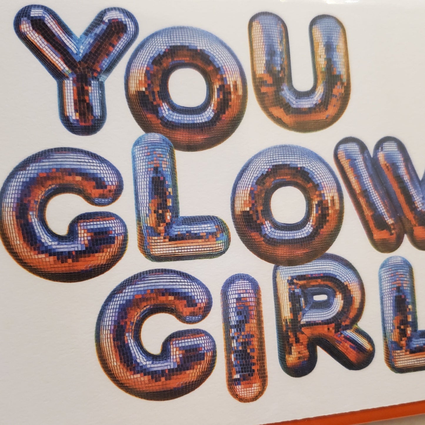 You Glow Girl - Neon Disco Greeting Card - Chirps & Cheers Studio