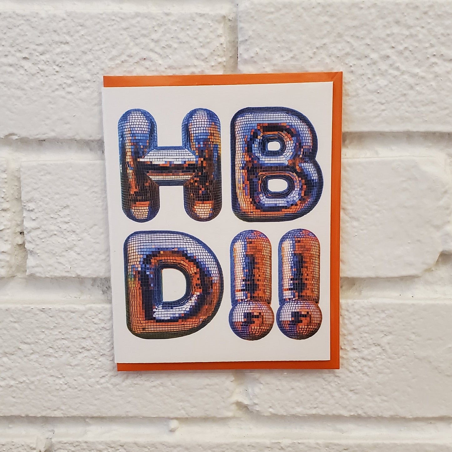 HBD Disco - Neon Greeting Card - Chirps & Cheers Studio