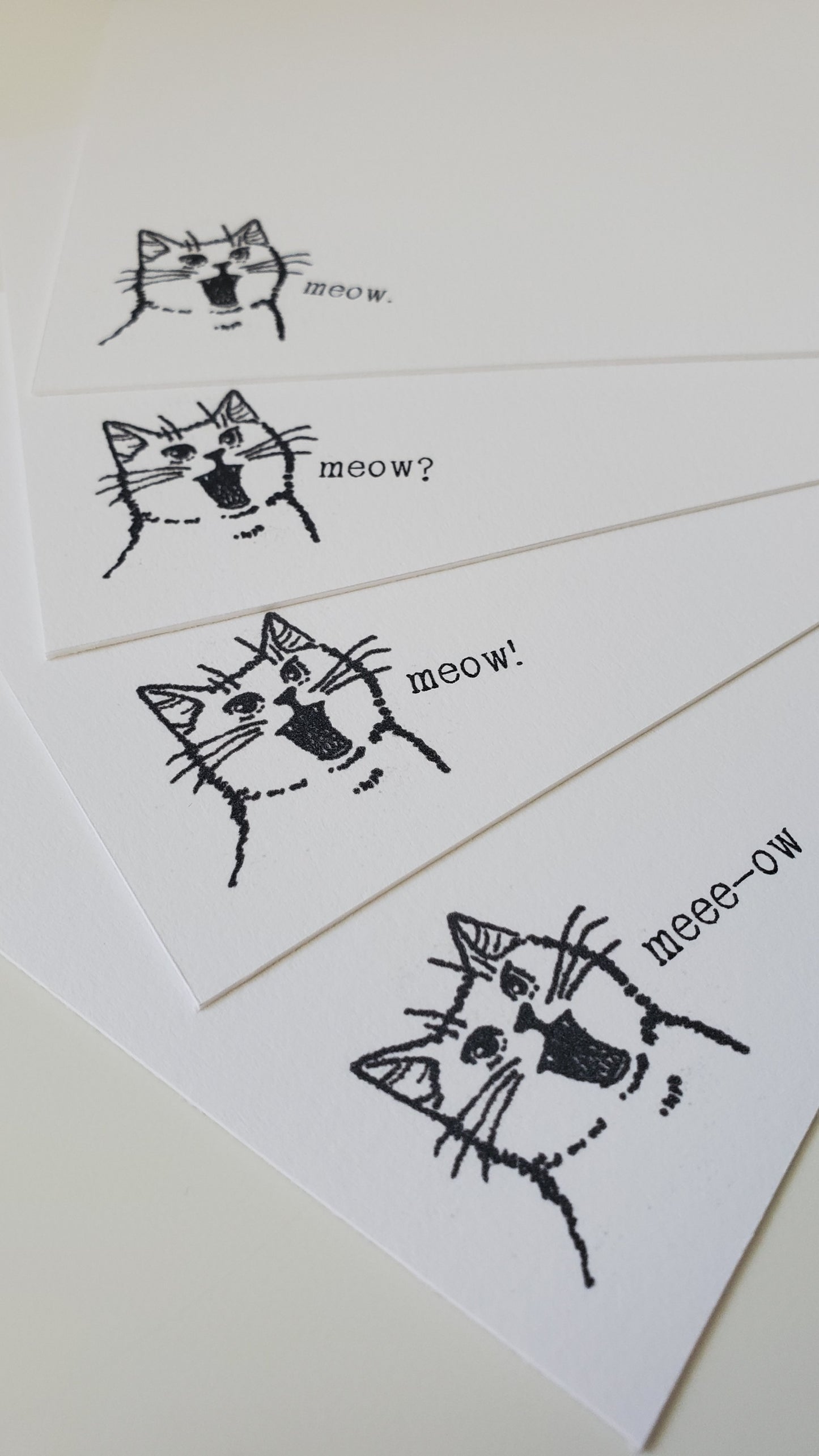 Neko Meow - Flat Notecard Set - Chirps & Cheers Studio