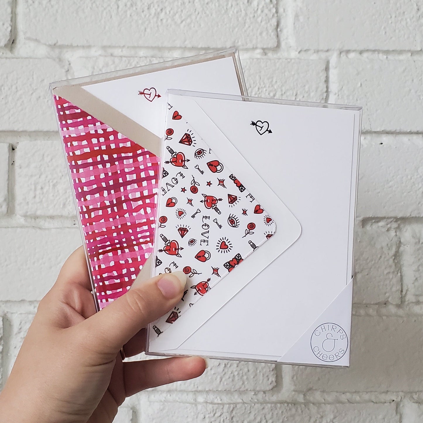 Black Heart Arrow - Foil Flat Notecard Set