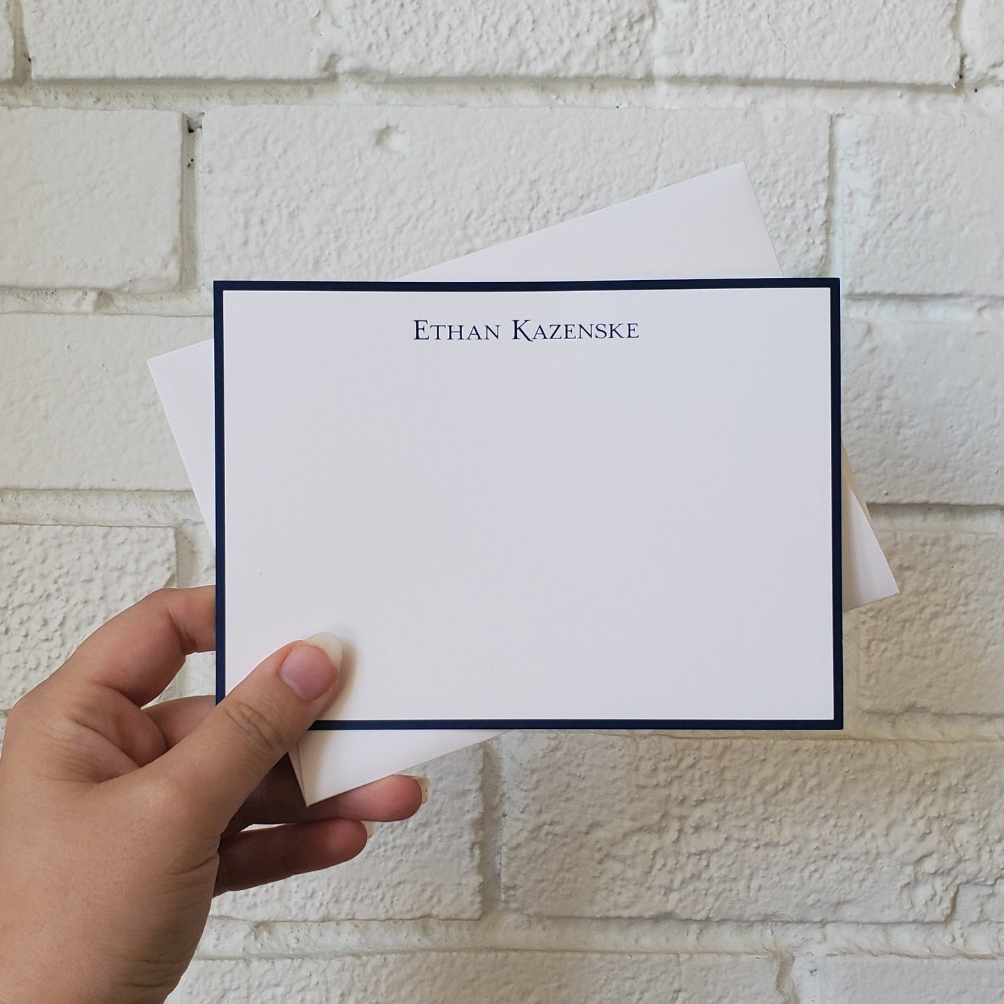 Lance Block Raised Ink Personalized Stationery
