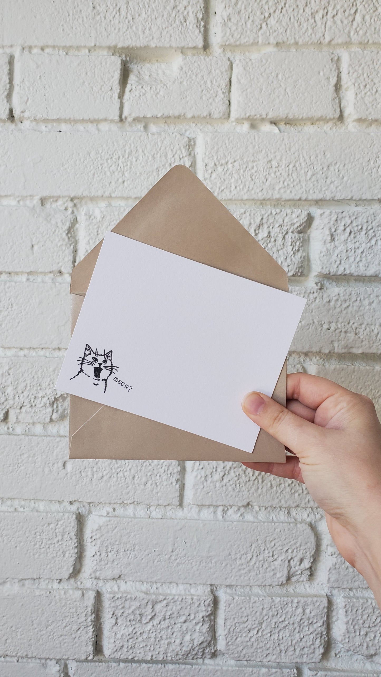 Neko Meow - Flat Notecard Set - Chirps & Cheers Studio
